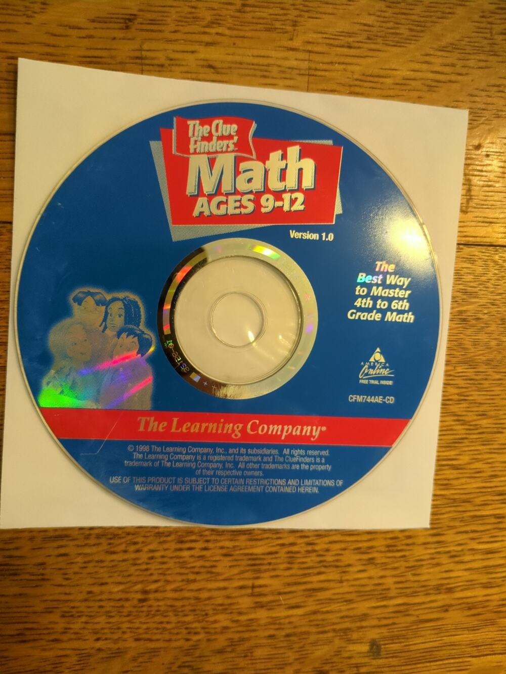 Clue Finders Math Ages 9-12 PC Game disc only